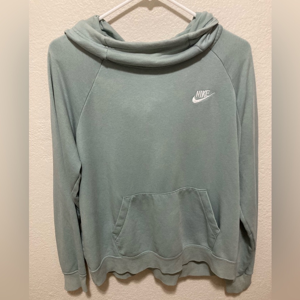 Nike Women's Mint Green Cowl Neck Hoodie Size Medium